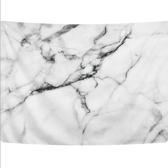 Black and White Marble Wall Hanging Tapestry - Picture 2 of 5